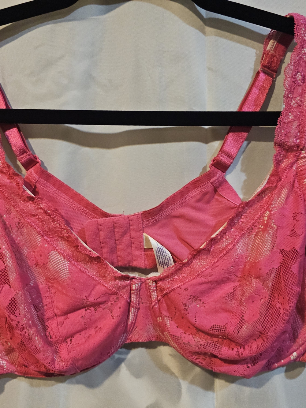 Cacique - Pink Lace Full-Coverage Bra - Sz 42D